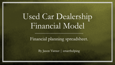 Used Car Dealership - 5 Year Pro-Forma Excel Financial Model