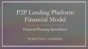 Lending as a Service (LaaS): Running and Exit Financial Excel Model - 10 Year
