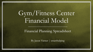 Fitness Center/Gym: Startup Financial Model - 10 Year