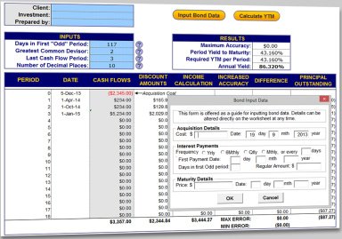 Bond Yield Calculator Excel Model