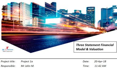 Three Statement Financial Excel Models & Valuation
