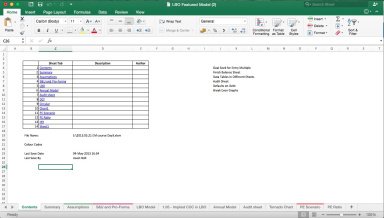 LBO Excel Model - with Capital Structure Analysis