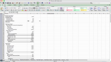 Failed Tribune LBO - Financial Excel Model
