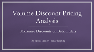 Volume Pricing Discount Sensitivity Analysis