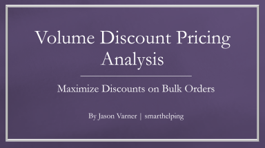 Volume Pricing Discount Sensitivity Analysis
