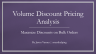Volume Pricing Discount Sensitivity Analysis