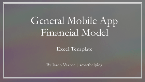 Mobile App Financial Model - 5-Year Forecast - Freemium