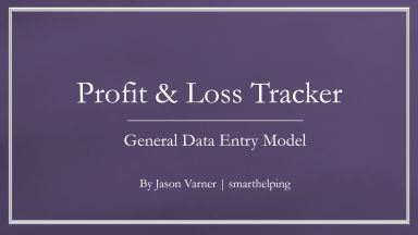 Profit & Loss and Cash Flow Tracking (Weekly, Monthly, Annually) Template