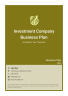 Investment company business plan - Page 1