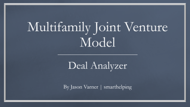 10-Year Joint Venture Excel Real Estate Model with Refi Logic