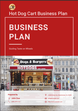 Hot Dog Cart Business Plan Example