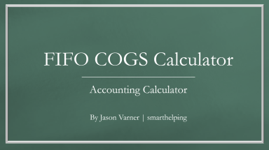 FIFO-Based COGS Inventory Valuation Template in Excel