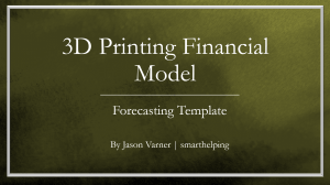 3D Printing (B2C) Excel Financial Model