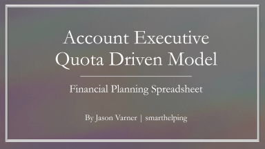 Financial Projections Excel Model Driven by Account Executive Performance/New Hires