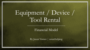 Tangible Good Rental Business: 5-Year Startup Financial Model / DCF Analysis