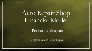 Auto Repair Services and Tire Shop: DCF Analysis