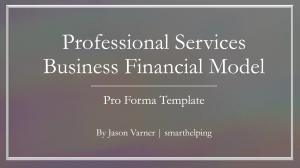 Consultancy / Agency - 5 Year Financial Model in Excel