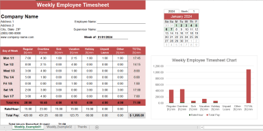 Time Sheet Excel Template