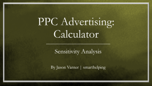 Internet Marketing Math: Excel Calculator and Sensitivity Analysis