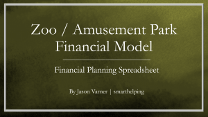 Zoo / Park / Aquarium - Construction and On-Going Operational Cash Flow Model