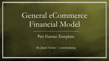 eCommerce 5-Year Financial Model: Ad Spend / Partnerships / Organic Sales Channels