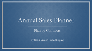 Sales Gap Planner - Annual