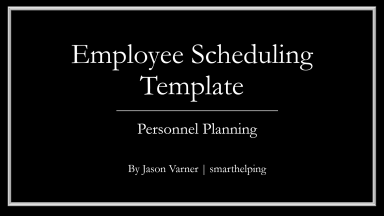 Employee Scheduling Excel Template (30 minute blocks over 7 days)