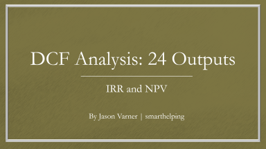 10-Year DCF Analysis with Robust Sensitivity Tables and IRR