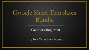 Google Sheet Business Tools
