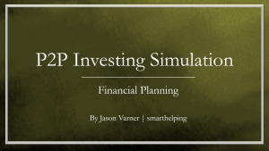 Lending Model for Peer-to-Peer Platform Participation