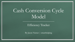 Cash Conversion Cycle (CCC) Quarterly Tracker Template in Excel