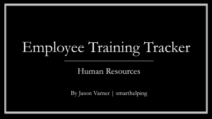 Training Tracker: HR Tool in Google Sheets