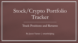 Stock/Crypto Fund Manager Portfolio and Distribution Tracker