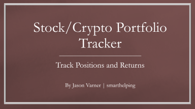 Stock/Crypto Fund Manager Portfolio and Distribution Tracker