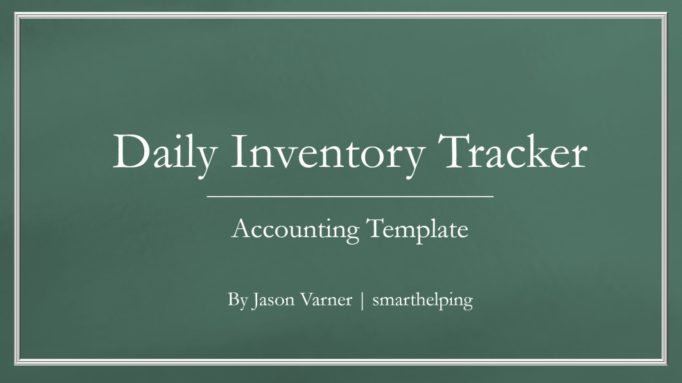 Daily Inventory Sheet: Count and Valuation - Eloquens