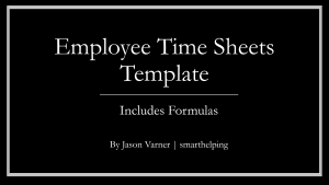 Employee Time Sheets