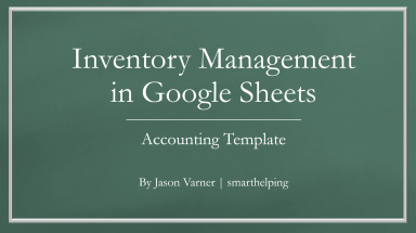 Google Sheets Inventory Management System