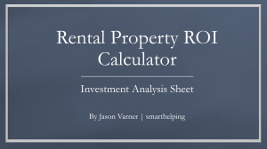 Rental Property ROI Calculator