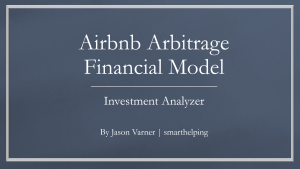 Airbnb Arbitrage Financial Planning Tool