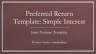 Preferred Return Calculator - Simple Interest with 3 Hurdles