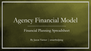 Talent Agency Startup Financial Model
