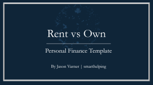 Rent vs Own Calculator