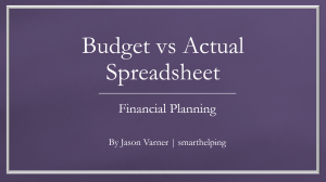 General Budget vs Actual Template