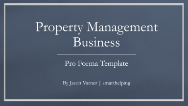 Property Management Business: Forecasting Template