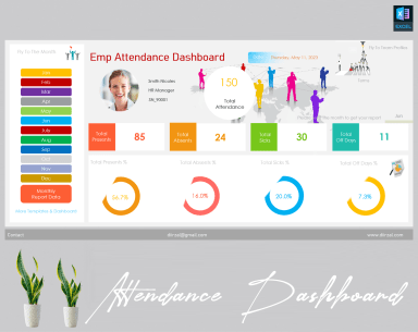 Employees attendance template