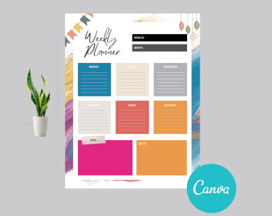 Canva Weekly Planner