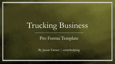 Excel-Based Financial Model for Profitable Trucking Operations