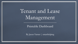 Tenant Management Template for Monthly Reporting
