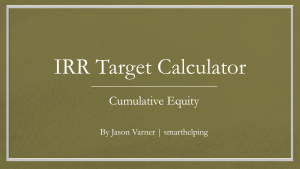 IRR Targeting Investor Tool