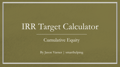 IRR Targeting Investor Tool